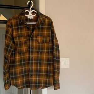Carhartt Brown and Green Plaid Shirt